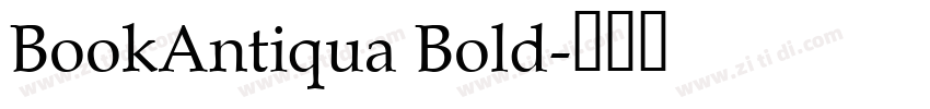 BookAntiqua Bold字体转换